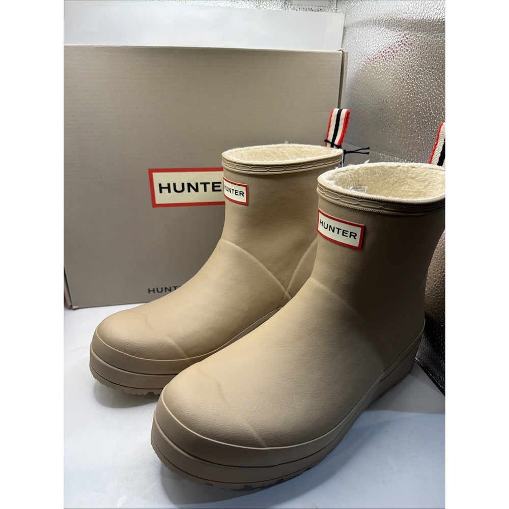 Hunter Women's PLAY Insulated Short Light Brown  Boots Size US 10, EU 42, UK 8